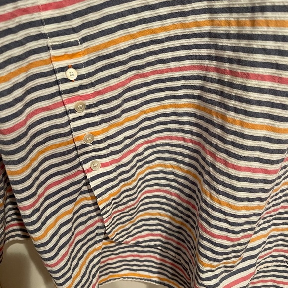 JMcLaughlin Multicolor Striped Shirt 100% Cotton Size M - Picture 2 of 7